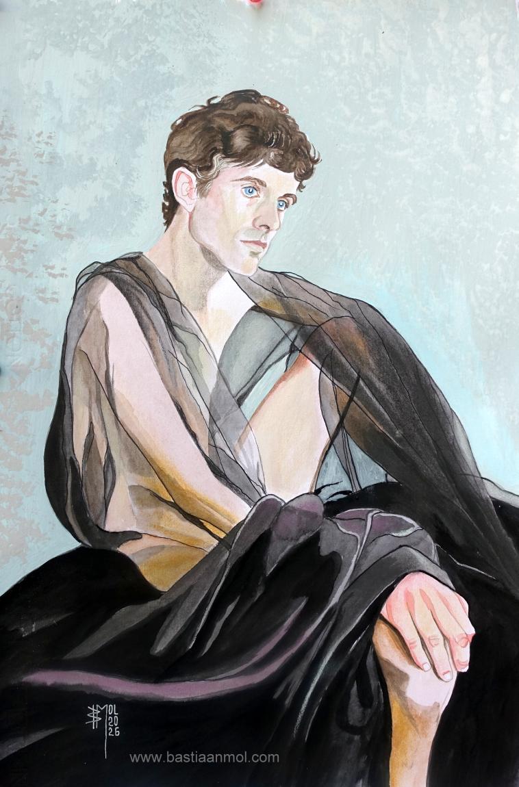 A painting of Chris by Bastiaan Mol