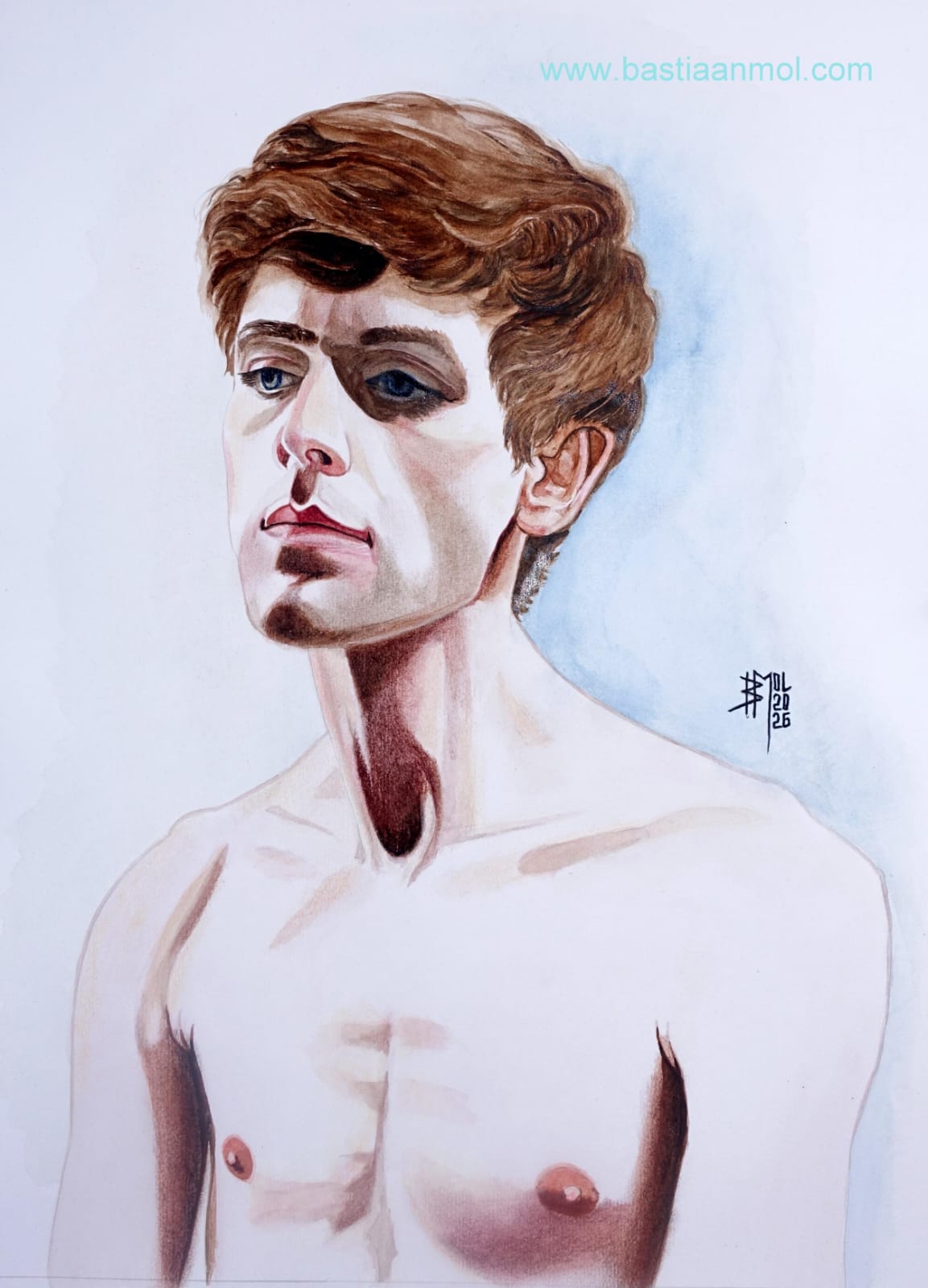 A painting of Chris by Bastiaan Mol