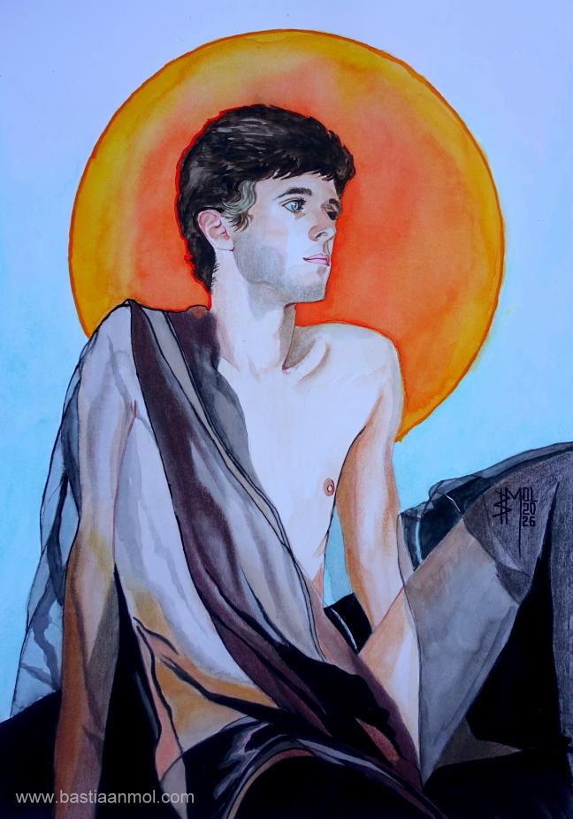 A painting of Chris by Bastiaan Mol