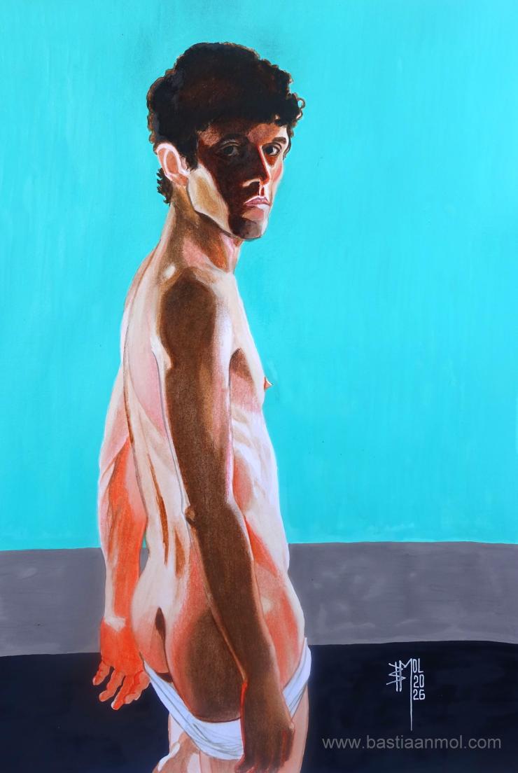 A painting of Chris by Bastiaan Mol